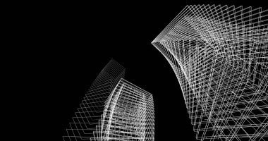 soyut mimari duvar kağıdı tasarımı, dijital konsept arkaplan