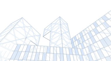 soyut mimari duvar kağıdı tasarımı, dijital konsept arkaplan