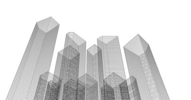 soyut mimari duvar kağıdı tasarımı, dijital konsept arkaplan