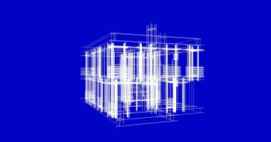 soyut mimari duvar kağıdı tasarımı, dijital konsept arkaplan