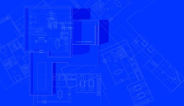 Mimari sanat konseptinde soyut çizgiler, minimum geometrik şekiller. 