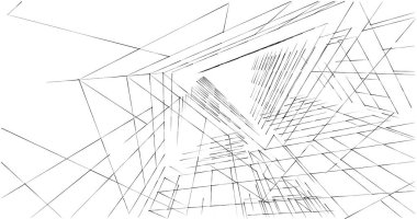 soyut mimari duvar kağıdı tasarımı, dijital konsept arkaplan