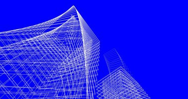 soyut mimari duvar kağıdı tasarımı, dijital konsept arkaplan