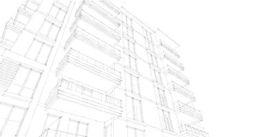 soyut mimari duvar kağıdı tasarımı, dijital konsept arkaplan