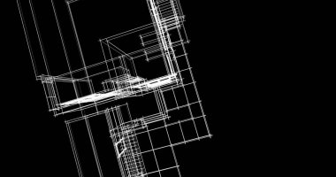 soyut mimari duvar kağıdı tasarımı, dijital konsept arkaplan