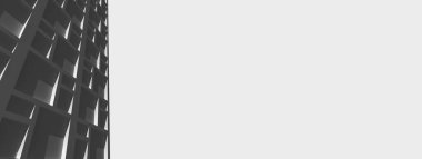 Mimari sanat konseptinde soyut çizgiler, minimum geometrik şekiller. 