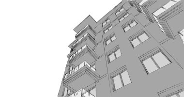 soyut mimari duvar kağıdı tasarımı, dijital konsept arkaplan