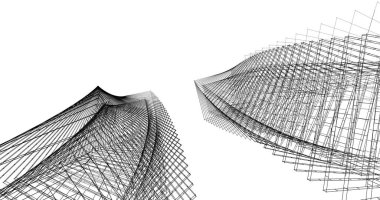 soyut mimari duvar kağıdı tasarımı, dijital konsept arkaplan