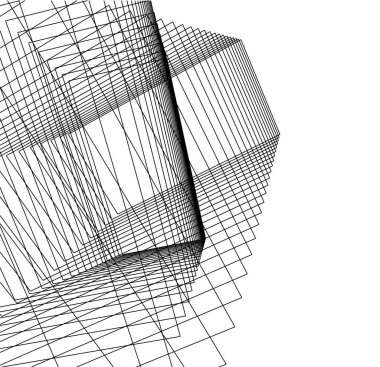 minimal çizim sanatı, geometrik mimari binalar tasarımı