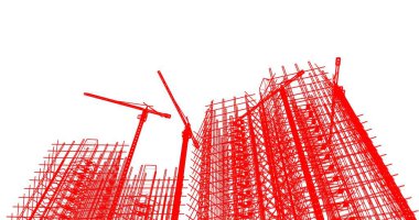 soyut mimari duvar kağıdı tasarımı, dijital konsept arkaplan