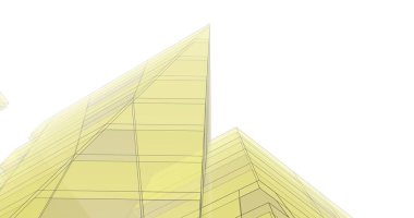 Mimari sanat konseptinde soyut çizgiler, minimum geometrik şekiller. 