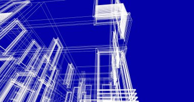 soyut mimari duvar kağıdı tasarımı, dijital konsept arkaplan