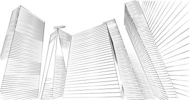 soyut mimari duvar kağıdı tasarımı, dijital konsept arkaplan