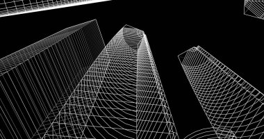 soyut mimari duvar kağıdı tasarımı, dijital konsept arkaplan