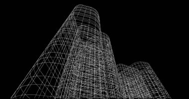 soyut mimari duvar kağıdı tasarımı, dijital konsept arkaplan