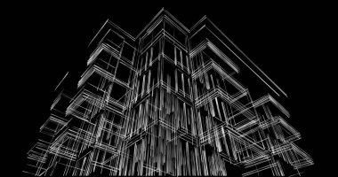 soyut mimari duvar kağıdı tasarımı, dijital konsept arkaplan