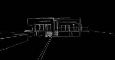 soyut mimari duvar kağıdı tasarımı, dijital konsept arkaplan