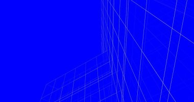 Mimari sanat konseptinde soyut çizgiler, minimum geometrik şekiller. 