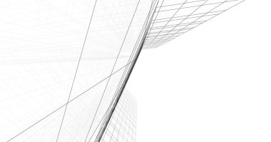 soyut mimari duvar kağıdı tasarımı, dijital konsept arkaplan