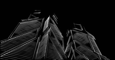 minimal geometrik şekiller, mimari çizgiler