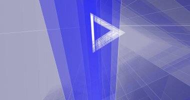 Mimari sanat konseptinde soyut çizgiler, minimum geometrik şekiller. 