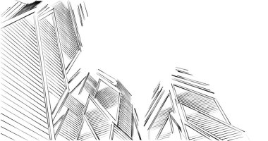 eskiz sanatı, geometrik mimari binalar tasarımı