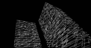 soyut mimari duvar kağıdı tasarımı, dijital konsept arkaplan