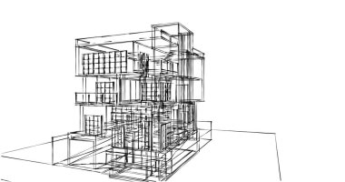 soyut mimari duvar kağıdı tasarımı, dijital konsept arkaplan