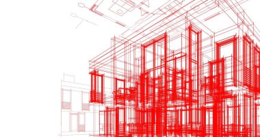 soyut mimari duvar kağıdı tasarımı, dijital konsept arkaplan