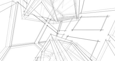 soyut mimari duvar kağıdı tasarımı, dijital konsept arkaplan