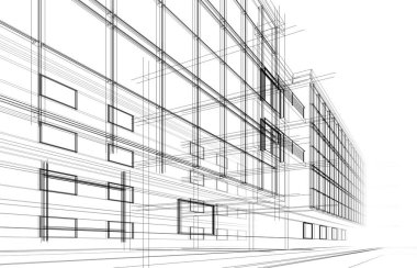 minimal geometrik şekiller, mimari çizgiler