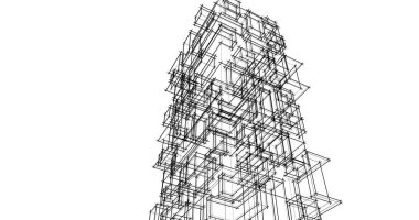 soyut mimari duvar kağıdı tasarımı, dijital konsept arkaplan
