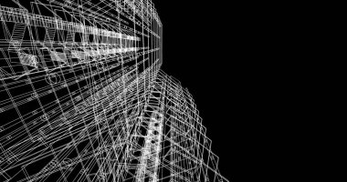 soyut mimari duvar kağıdı tasarımı, dijital konsept arkaplan