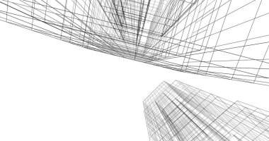 soyut mimari duvar kağıdı tasarımı, dijital konsept arkaplan