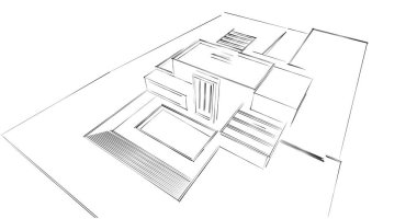 soyut mimari duvar kağıdı tasarımı, dijital konsept arkaplan