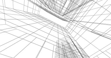 soyut mimari duvar kağıdı tasarımı, dijital konsept arkaplan