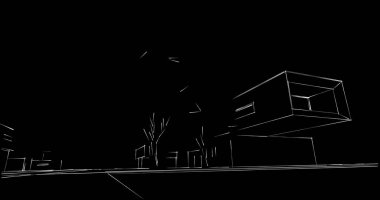 soyut mimari duvar kağıdı tasarımı, dijital konsept arkaplan