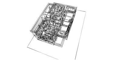 soyut mimari duvar kağıdı tasarımı, dijital konsept arkaplan