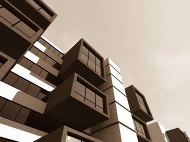 soyut mimari duvar kağıdı tasarımı, dijital konsept arkaplan