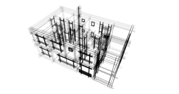 Geometrik Mimari Binalar Tasarımı — Stok fotoğraf