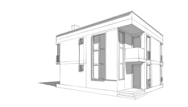 Abstrakt Arkitektonisk Tapetdesign Digital Konseptbakgrunn – stockfoto