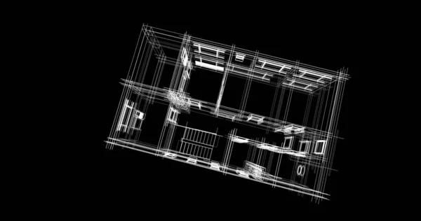 Architektura Budynek Ilustracja Tle — Zdjęcie stockowe