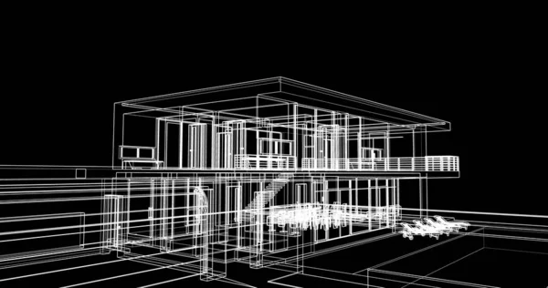 Abstraktní Architektonický Design Tapet Digitální Koncept Pozadí — Stock fotografie