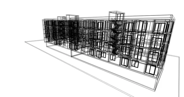 Disegno Astratto Carta Parati Architettonica Sfondo Concetto Digitale — Foto Stock