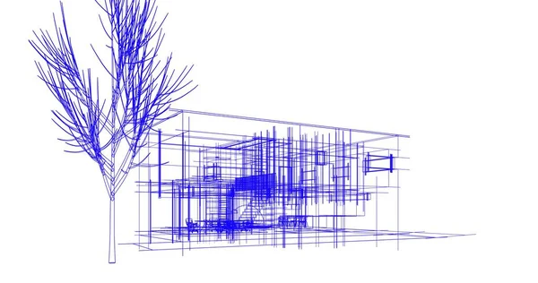 Disegno Astratto Carta Parati Architettonica Sfondo Concetto Digitale — Foto Stock