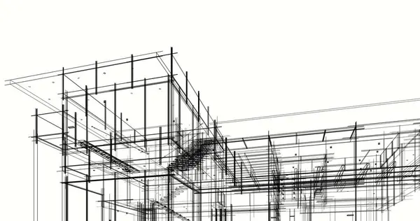 minimal geometrik şekiller, mimari çizgiler