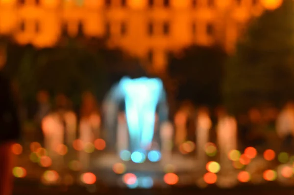 Luces Abstractas Borrosas Fondo Ciudad Noche — Foto de Stock