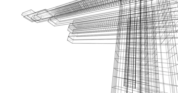 Абстрактные Чертежи Архитектурном Искусстве Минимальные Геометрические Формы — стоковое фото