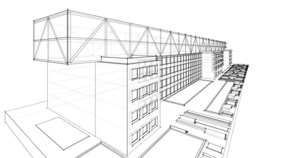 Abstrakcyjny Projekt Tapety Architektonicznej Cyfrowe Tło Koncepcyjne — Zdjęcie stockowe