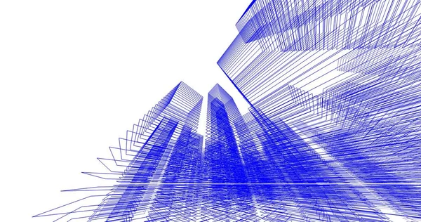 Mimari sanat konseptinde soyut çizgiler, minimum geometrik şekiller. 